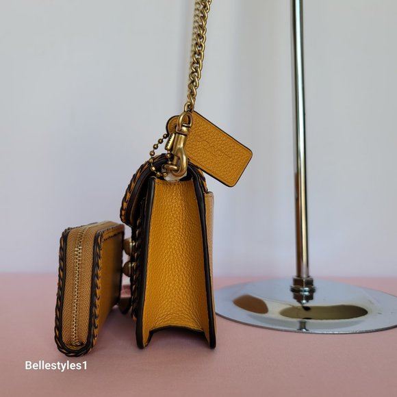 COACH Small Tabby Chain Clutch With Braided Trim & Matching Small Card Case SET⭐ - Picture 8 of 16